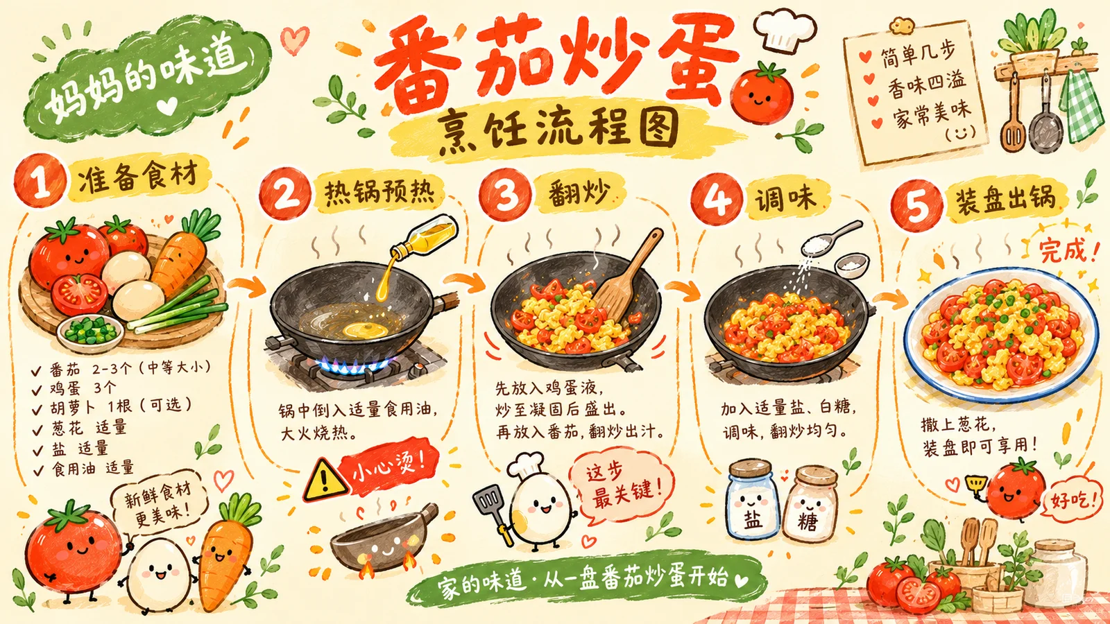 手描きイラストのレシピ＆クッキング図解 - 5