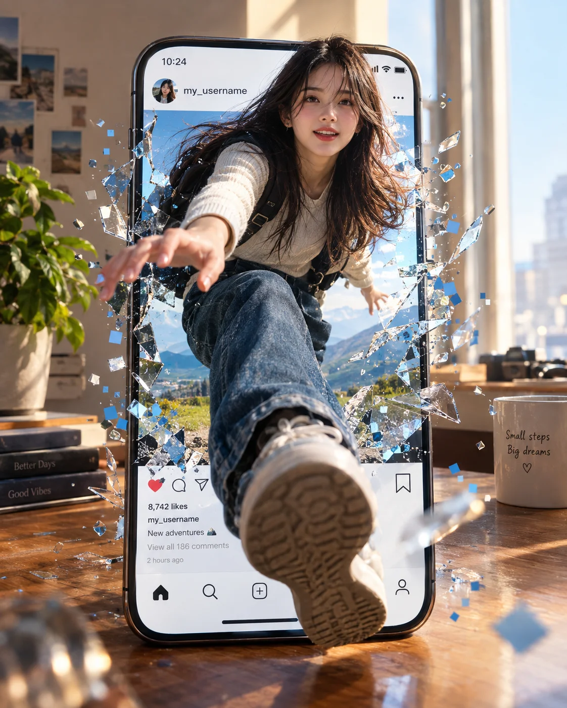 スマホ画面から飛び出す3D人物イリュージョン - 7