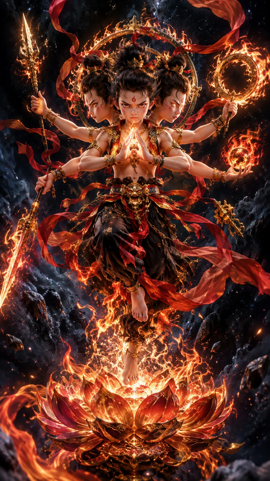 ダークファンタジー風・虚空に浮かぶ神話戦士 - 4