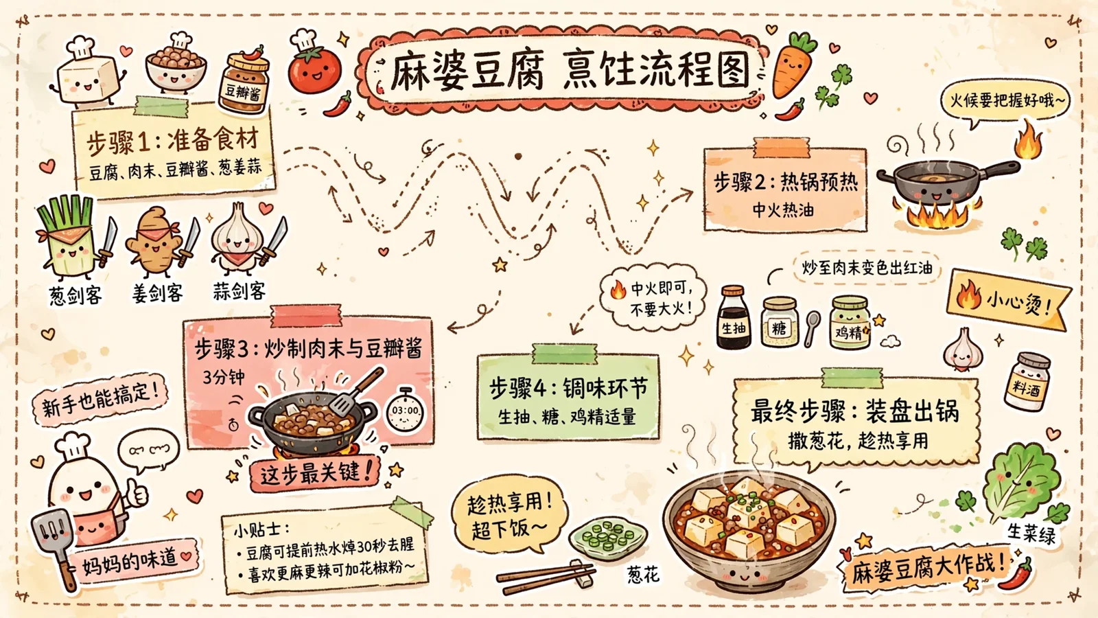 手描きイラストのレシピ＆クッキング図解 - 3