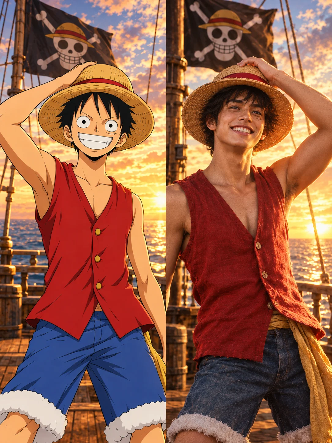 ルフィ手描きスケッチと実写の共演 - 5