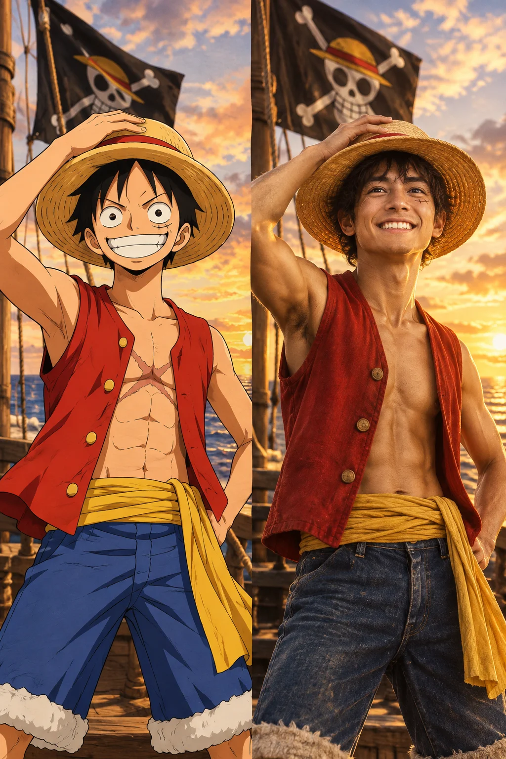 ルフィ手描きスケッチと実写の共演 - 8