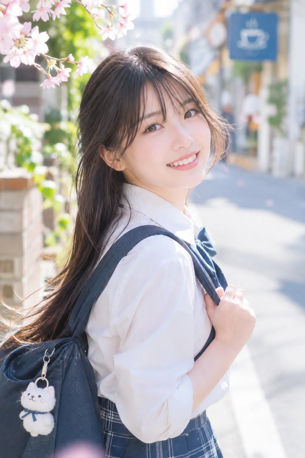 透明感あふれる日本の青春キャンパスポートレート
