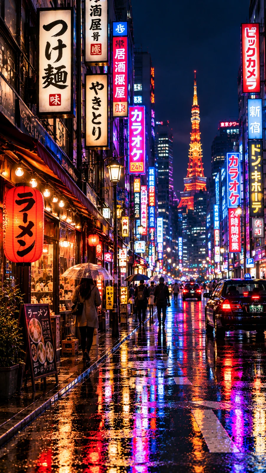 サイバーパンク東京・雨夜のネオン路地 - 4