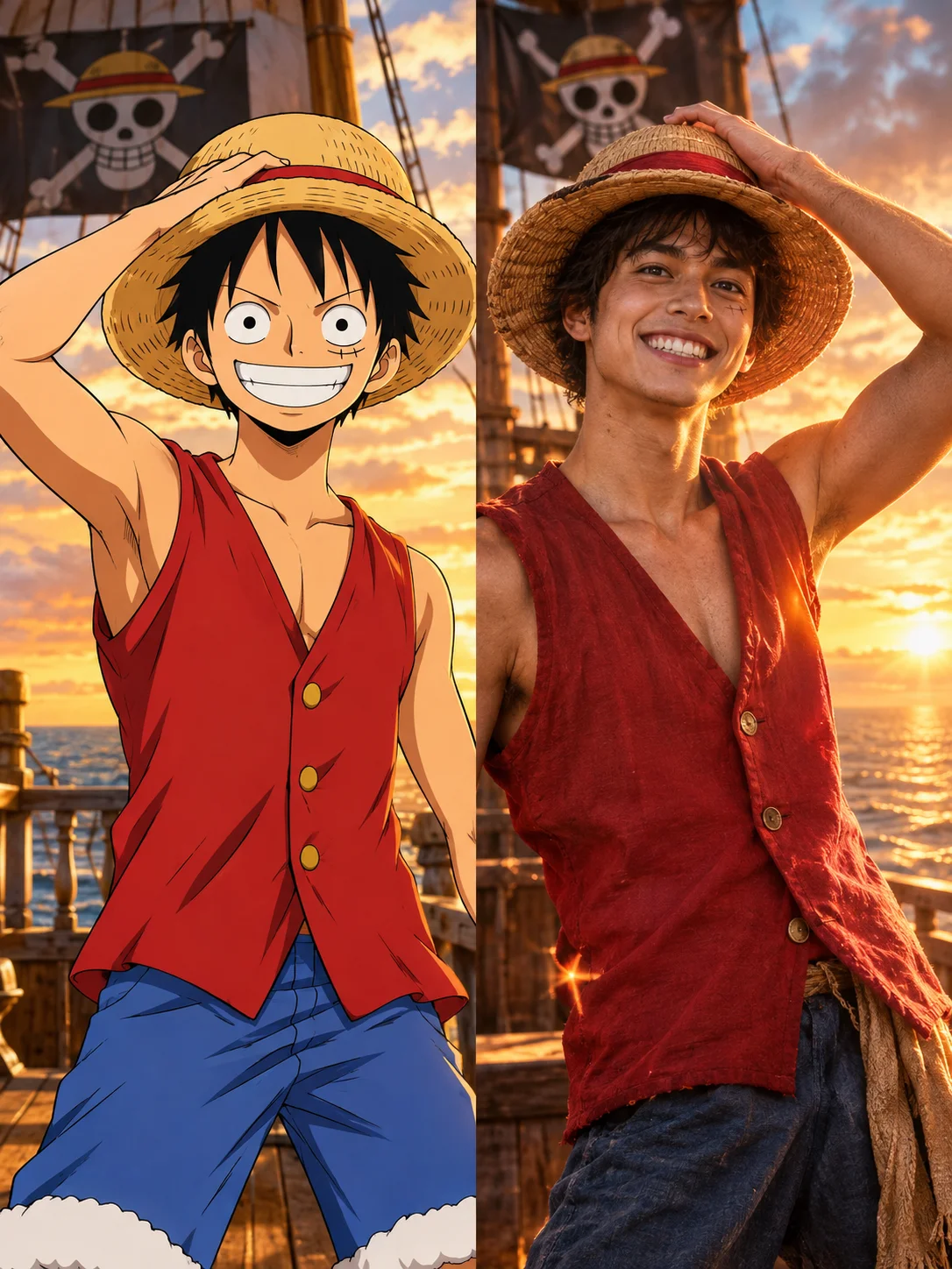 ルフィ手描きスケッチと実写の共演 - 4