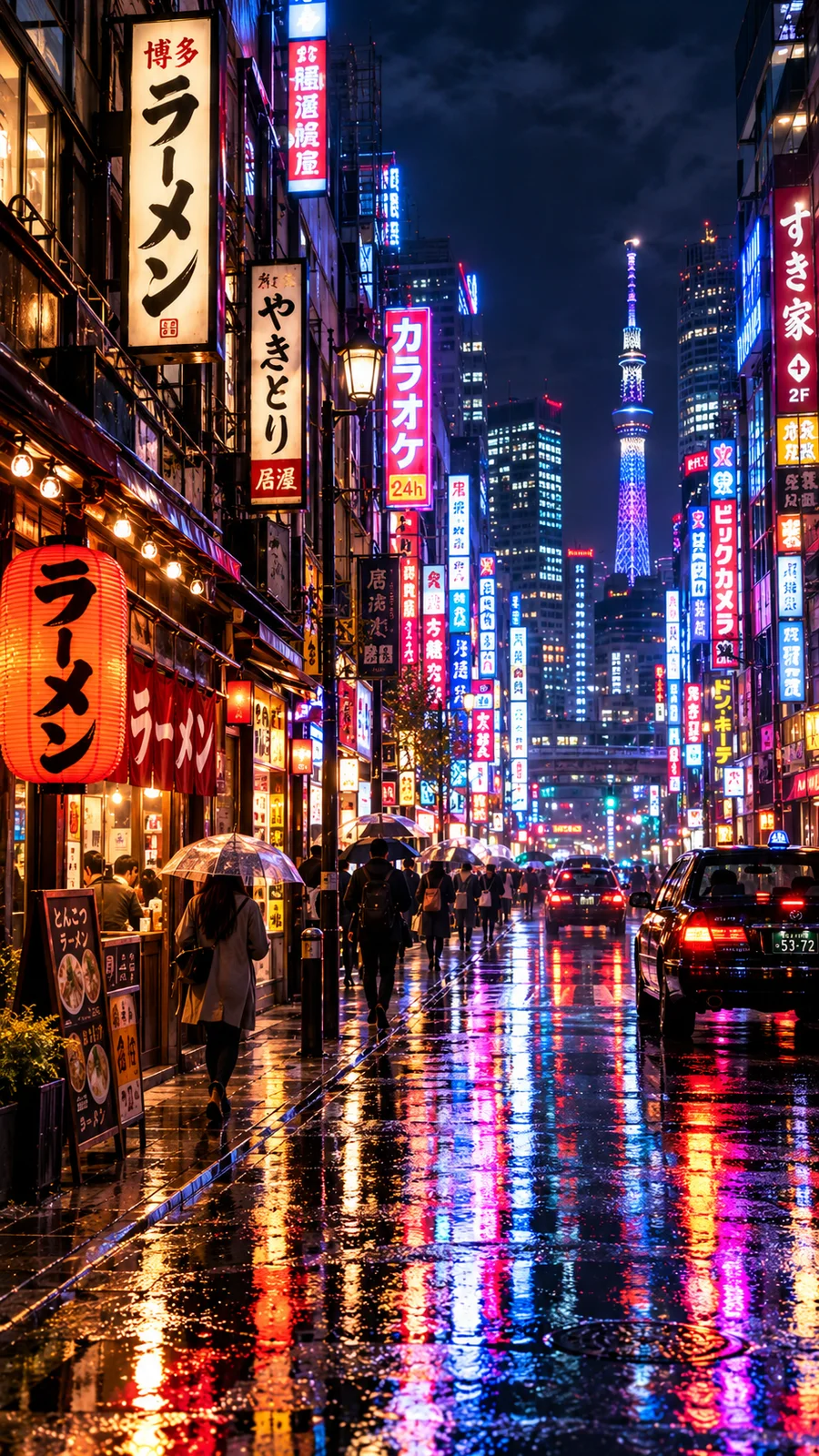 サイバーパンク東京・雨夜のネオン路地 - 3