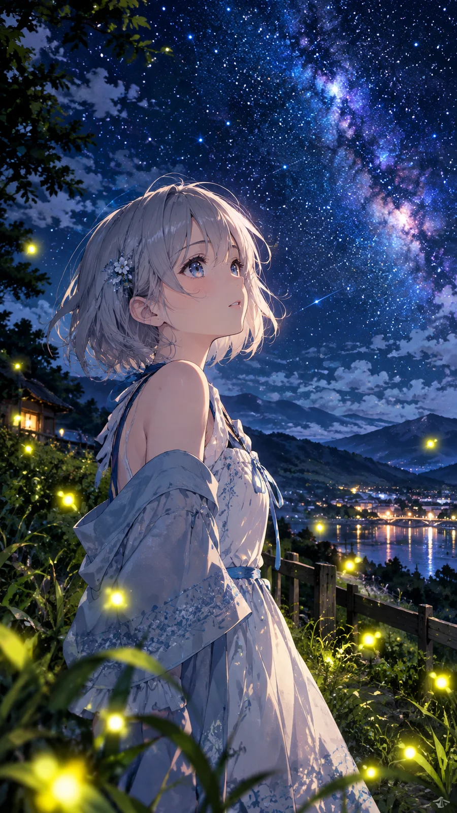 星降る夜の銀髪少女と蛍の光 - 8