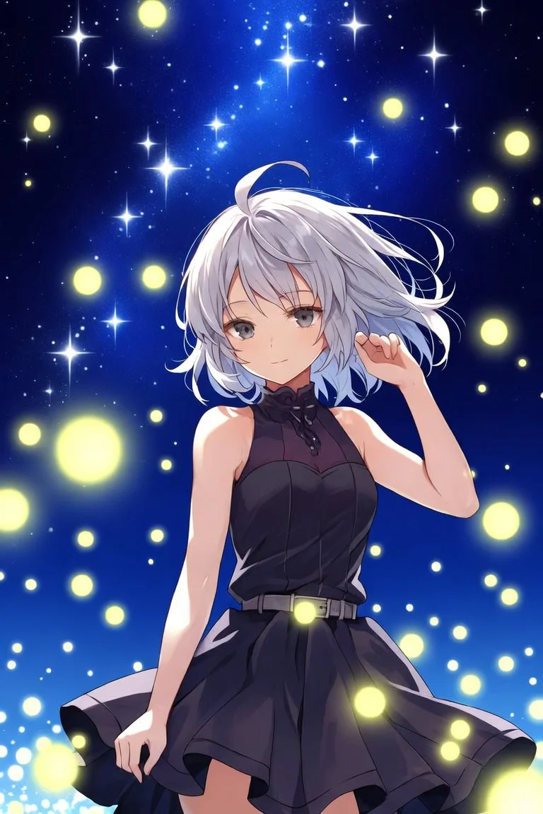 星降る夜の銀髪少女と蛍の光 - 3