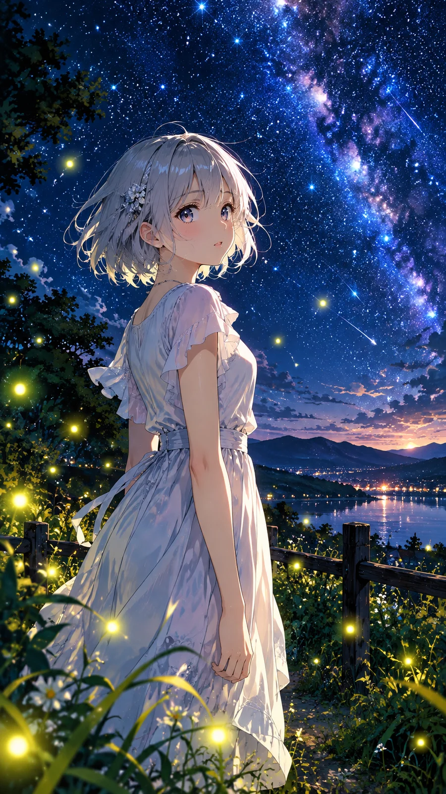 星降る夜の銀髪少女と蛍の光 - 5