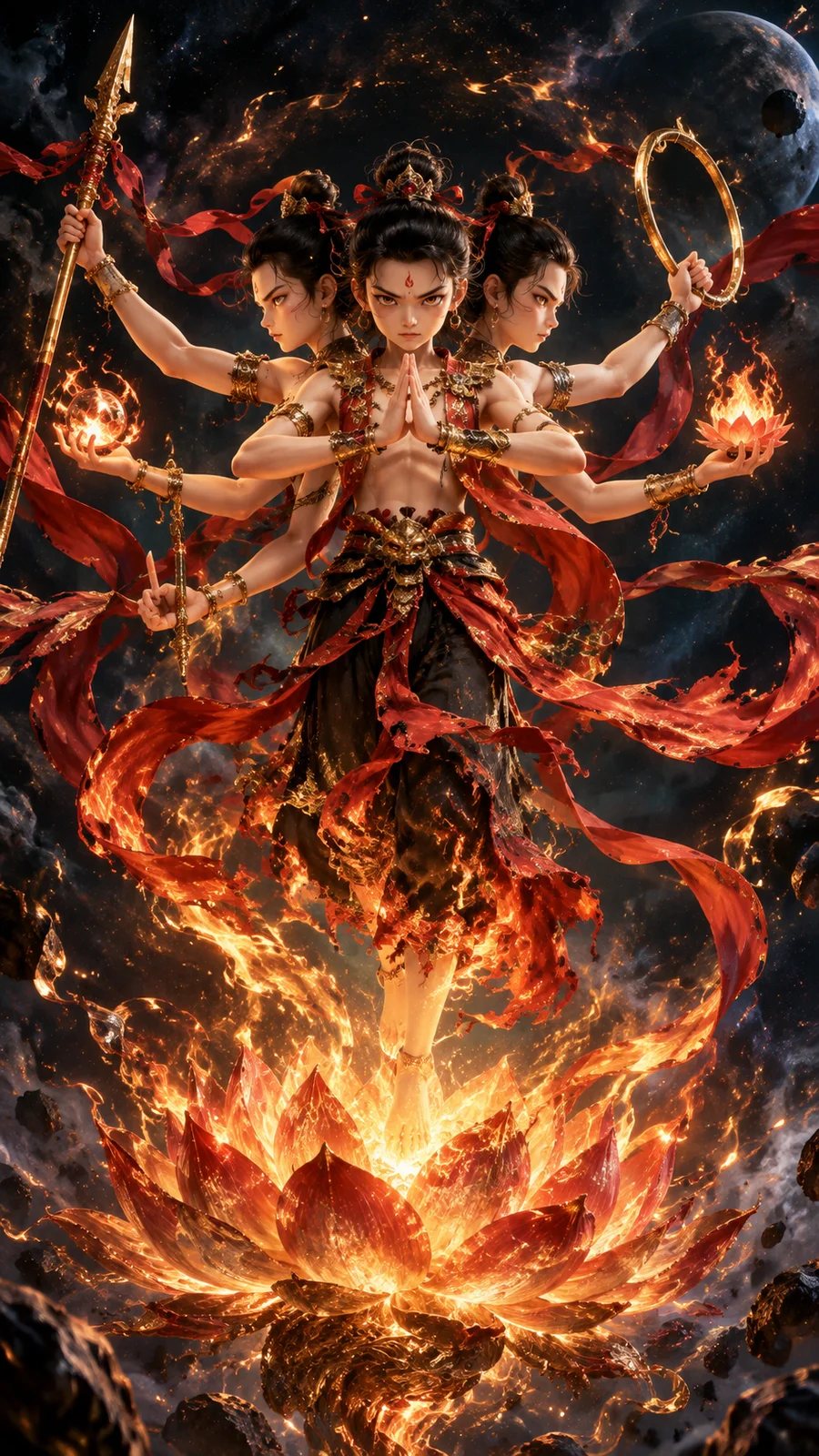 ダークファンタジー風・虚空に浮かぶ神話戦士 - 5